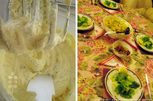 Baking & Coronation Chicken Salad and our pretty table! 